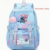 Resim Disney Stitch & Angel Resmi Sırt Çantası - Ayarlanabilir Omuz Askılı, Hafif Fermuarlı, Büyük Kapasiteli Okul Çantası, Pastel Mavi ve Pembe Renkli Kızlar İçin, Doğum Günü veya Okula Dönüş Hediyesi (Resmi Disney Lisanslı), Eğlenceli Tasarım, Dayanıklı Yapım, Ponpon Detaylı Günlük Sırt Çantası 