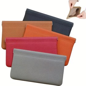 Resim Kadın Moda Aksesuarları Cüzdan PU Kartlık Bozuk Para Cüzdanı Kulaklık Ruj Saklama Çantası 