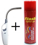 Resim Spiralli Kıvrılabilir Mutfak Uzun Çakmak+Flash Çakmak Gazı 270 Ml 