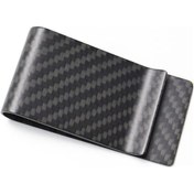 Resim Araç Karbon Fiber Kartı Tutucu Cüzdan Kredi Kartı Klibi Mat 1 Adet 