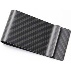 Resim Araç Karbon Fiber Kartı Tutucu Cüzdan Kredi Kartı Klibi Mat 1 Adet 