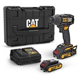 Resim Cat DX71 18 Volt 2.0Ah Li-ion Çift Akülü 215Nm Kömürsüz Profesyonel Şarjlı Darbeli Tornavida 