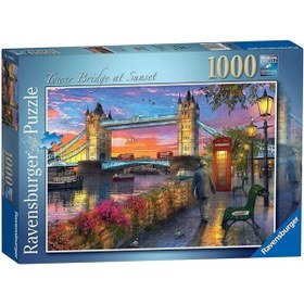 Resim Ravensburger 1000 Parça Puzzle Köprüde Gün Batımı 150335 