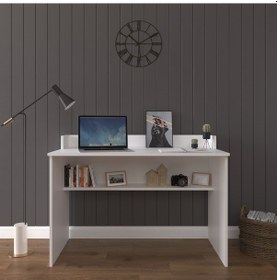 Resim Bilgisayar Ofis Yemek Ders Çalışma Masası Çm-01-beyaz Beyaz 