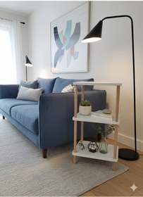 Resim PEKA 2 Raflı Köşe Ve Yan Sehpa – Çok Amaçlı Modern Çevir Kur Fiskos Sehpa 