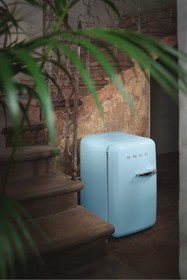 Resim Smeg 50'S Style Retro Pastel Mavi Mini Buzdolabı FAB5LPB5 Sol Kapı 