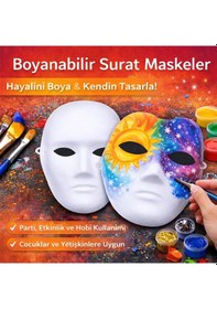 Resim Mey İthalat Boyanabilir Surat Model Maske Lastikli Kendin Tasarla Çocuk 