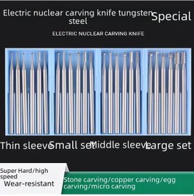 Resim Yaleker Tungsten Çelik 2.35 Saplı Mikro Oymak Aleti - Elektrikli Delme Iğnesi, Zeytin Çekirdeği Ve Ahşap Detaylı Oymalar İçin Uygun 