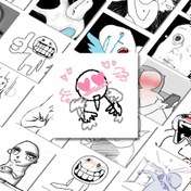 Resim 48 adet Çılgın Emoticon Malzeme Albümü Çıkartması, Diy Bilgisayar Scrapbooking Çıkartmaları, Öğrenci Kırtasiye Sanatları El Sanatları 
