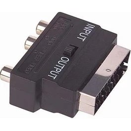 Resim Powermaster Elektromer Scart Adaptör Switch'li (İn-Out) 