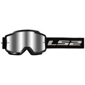 Resim LS2 Charger Goggles Motokros Gözlük (IRIDIUM CAMLI) Siyah 