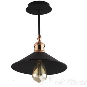 Resim RİOLİGHT Retro Bakır Mafsallı Hareketli Başlık Tavan Avizesi Şapka Çapı: 22cm 