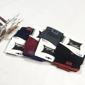 Resim Tutku Erkek Karışık Renkli Pamuk Düğmeli Penye 4'Lü Boxer 001 