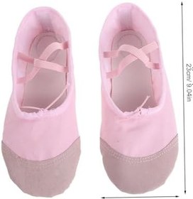 Resim LIFKOME 1 Çift dans ayakkabıları Bale yürümeye başlayan ayakkabılar yoga ayakkabıları çocuklar için bale ayakkabıları bale ayakkabıları çocuklar bale terlikleri kumaş pembe 
