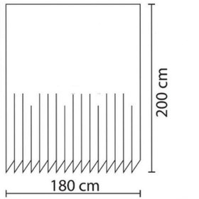 Resim Zethome Banyo Perdesi 1x180x200 Tek Kanat Duş Perdesi Halka Hediyeli Duşakabin Perdesi 8759 