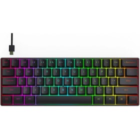 Resim Maxgo 3155 Blue Switch Rgb %60 Kablolu Mekanik Klavye Gaming Oyuncu Klavyesi Türkçe 61 Tuş Q 