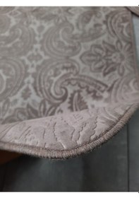 Resim Ultrasoft Desenli Kapuçino 3 Lü Banyo Paspası Halısı Seti Kaymaz Kahverengi 