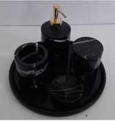 Resim Arat Marble Siyah Toros Mermer Banyo Seti 