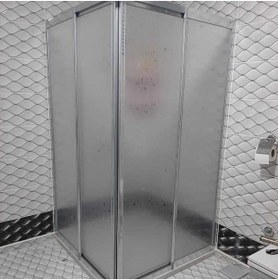 Resim nokta duşakabin 80x80 Teknesiz Plastik Mika Camlı Kare Duşakabin 