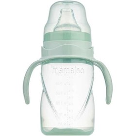Resim Mamajoo Eğitici Bardak Antikolik Kulplu Akıtmaz Powder Green 270 Yeşil 