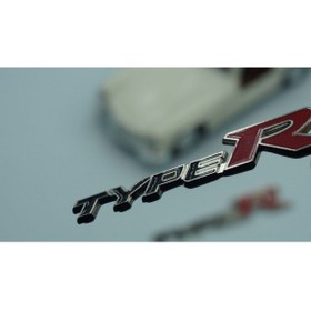 Resim DK Tuning Type R Logo Çamurluk Yanı 3m 3d Metal Logo Amblem Seti 