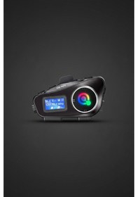 Resim Bluetooth İnterkom Motosiklet Kask Kulaklığı Fm Radyo Sd Kart Eq Destekli Type-c Şarj 