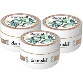 Resim Dermokil Zeytinyağlı Yüz, Vücut ve Doğal El Kremi 300 ml x 3 Adet 