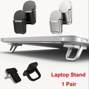 Resim Kompakt Taşınabilir Dizüstü Bilgisayar Standı: 25,4-45,72 cm Dizüstü Bilgisayarlar, Tabletler, Klavyeler ve Telefonlar için Görünmez, Katlanabilir, Ergonomik Masa Desteği - ABS Malzeme 