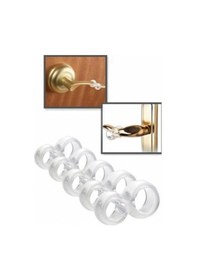 Resim Kapı Pencere Kolu Stoperi Kapı Tamponu Şeffaf Silikon- 5 Adet 