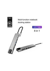 Resim 8 In 1 Type-C Hub 87W Pd Hdmi Ethernet Typec Çoklayıcı Dönüştürüc 