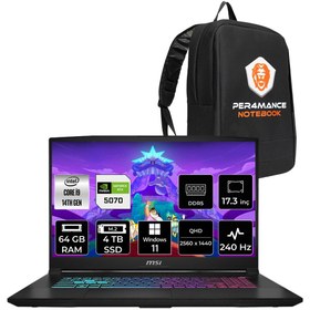 Resim MSI Katana 17 HX i9-14900HX 64GB 4TB SSD RTX5070/8GB 17.3'' 2K QHD 240Hz W11P Gaming Laptop B14WGK 