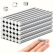 Resim Toplu Paket 4mm x 1.5mm Yuvarlak Manyetik Çubuk Stok, Metal Yapı, Çok Amaçlı Küçük Mıknatıslar, Elektrik Gerektirmeyen, Ofis ve Ev Kullanımı İçin 