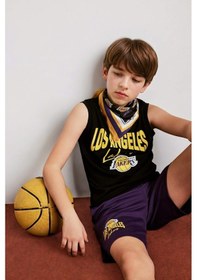 Resim Defacto Nba Los Angeles Lakers Bisiklet Yaka Atlet Erkek Çocuk H2955a826hsbk81 Siyah-bk81 