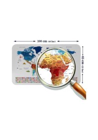 Resim Eğitici - Öğretici Dünya Ve Türkiye Haritası Çocuk Odası Duvar Sticker-60x105-3891 Renkli 