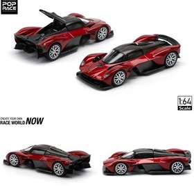 Resim Pop Race Aston Martin Valkyrie - Supernova Red 152 1/64 Kırmızı - Siyah 