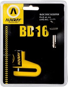 Resim Auvray BD-16 Alarmsız Disk Kilidi 6 MM Scooter Sarı 