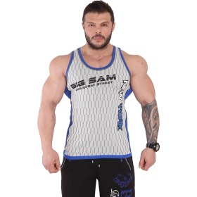 Resim Big Sam Naturel Parçalı Sporcu Atlet Kolsuz T-Shirt Big Sam 2250 