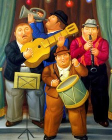 Resim Sayılarla Boyama Seti - Fernando Botero - The Orchestra - 80x100 