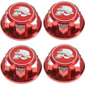 Resim Aubyhe Traxxas X-maxx/summit/e-revo/sledge Buggy İçin 4 Adet 17mm Metal Altıgen Tekerlek Somunu, 1.25 Dişli, Toz Ve Kayma Engeli, Kırmızı 