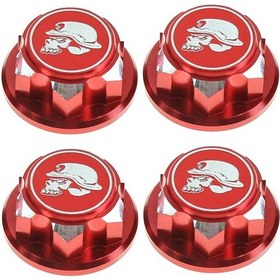 Resim Aubyhe Traxxas X-maxx/summit/e-revo/sledge Buggy İçin 4 Adet 17mm Metal Altıgen Tekerlek Somunu, 1.25 Dişli, Toz Ve Kayma Engeli, Kırmızı 