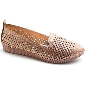 Resim Punto-378004-Bakır Bayan Taşlı Babet Yeni Ürün 