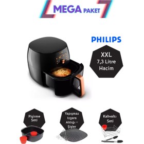 Resim 7.3l Yağsız Fritöz, Izgara, Pişirici ve Kahvaltı Seti, Modern Tasarım 