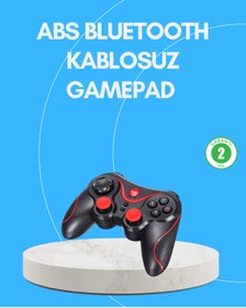 Resim TeknoKesgin Uzun Pil Ömürlü Kablosuz Oyun Kumandası PC Telefon Tablet İçin 