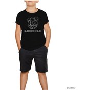 Resim Radiohead Wave Siyah Çocuk Tişört Siyah 
