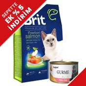 Resim Brit Premium Sterilised Kısırlaştırılmış Somonlu Kedi Maması 8 Kg + 4 Adet 85 Gr Yaş Mama 