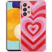 Resim Kupa Samsung Galaxy A53 Uyumlu Renkli Papatyalı Çiçekli Baskılı Parlak Silikon Kapak 