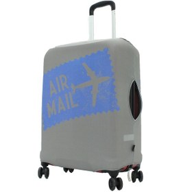 Resim My Saraciye My 24 Air Mail Valiz Kılıfı / Bavul Koruyucu Örtüsü Büyük, Orta, Kabin Boy Set Gri 
