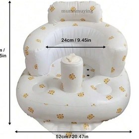 Resim Bebek Parlayan Bebek Şişme Sofa Çocuk Puf Taşınabilir Banyo Sandalyeleri Pvc Çok Fonksiyonlu Koltuk Uygulama Oturan Banyo Taburesi Deep Purple 