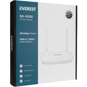 Resim Everest SG-V500 Kablosuz VDSL/ADSL2+ Modem Router 