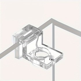 Resim 4 Adet Şeffaf Akrilik Akvaryum Kapak Tutucuları - Balık Tankları için Ayarlanabilir Klips Destek Braketleri, Şeffaf & Dayanıklı, 5-15mm Camlara Uyar - Işık Çerçeveleri & Ekipmanları Sabitlemek İçin İdeal, Akvaryum Aksesuarları 